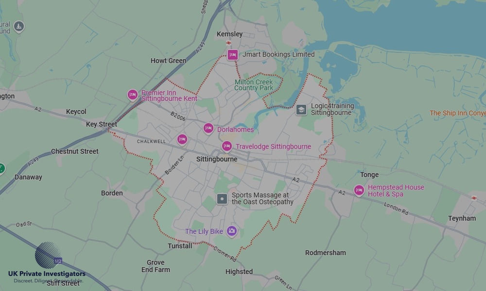 UK Private Investigators - Areas our detectives operate in LoSittingbournendon