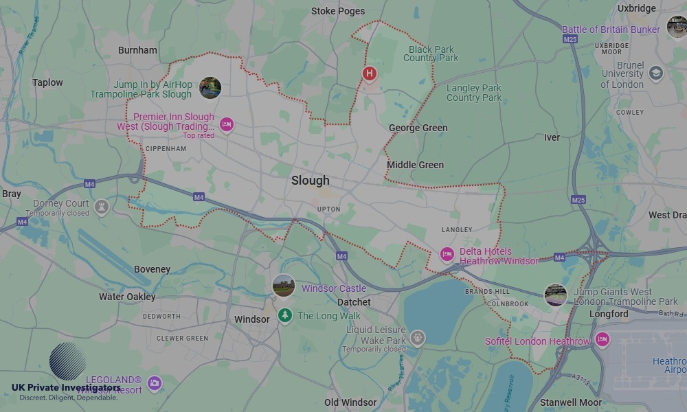 UK Private Investigators - Areas our detectives operate in LoSloughndon