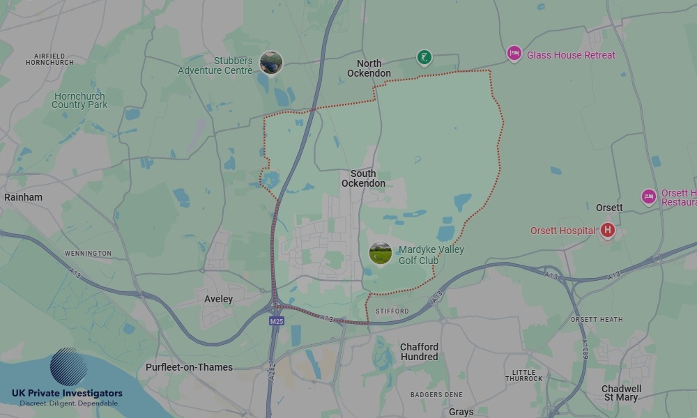 UK Private Investigators - Areas our detectives operate in South Ockendon