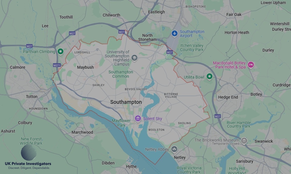 UK Private Investigators - Areas our detectives operate in LoSouthamptonndon