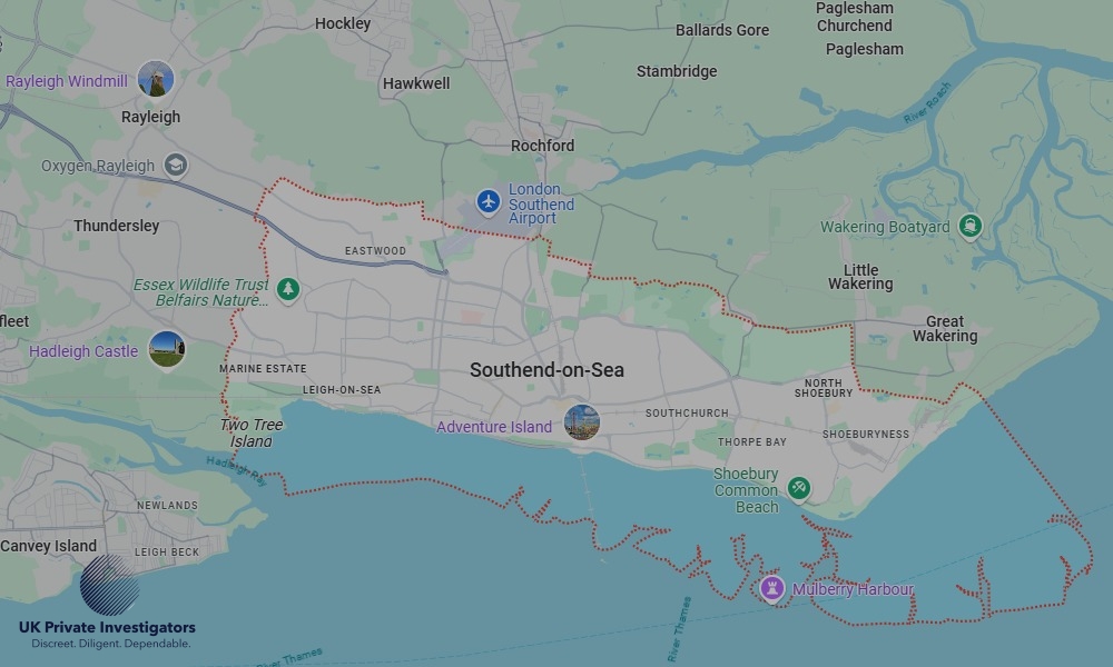 UK Private Investigators - Areas our detectives operate in LoSouthend-on-Seandon