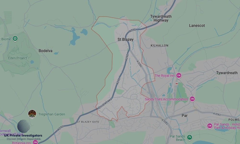 UK Private Investigators - Areas our detectives operate in St Blazey