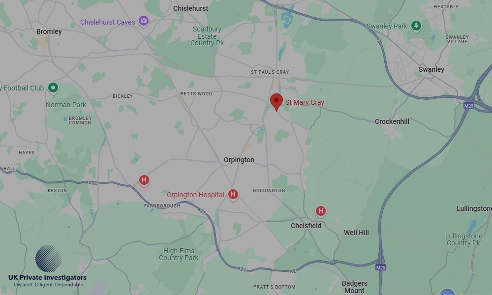 UK Private Investigators - Areas our detectives operate in St Mary Cray