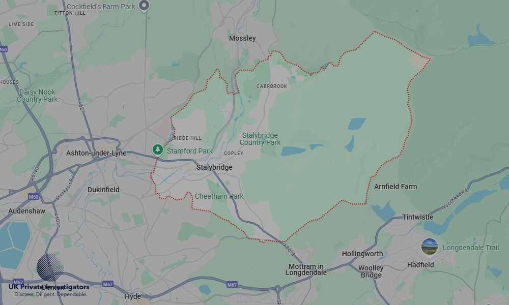 UK Private Investigators - Areas our detectives operate in Stalybridge