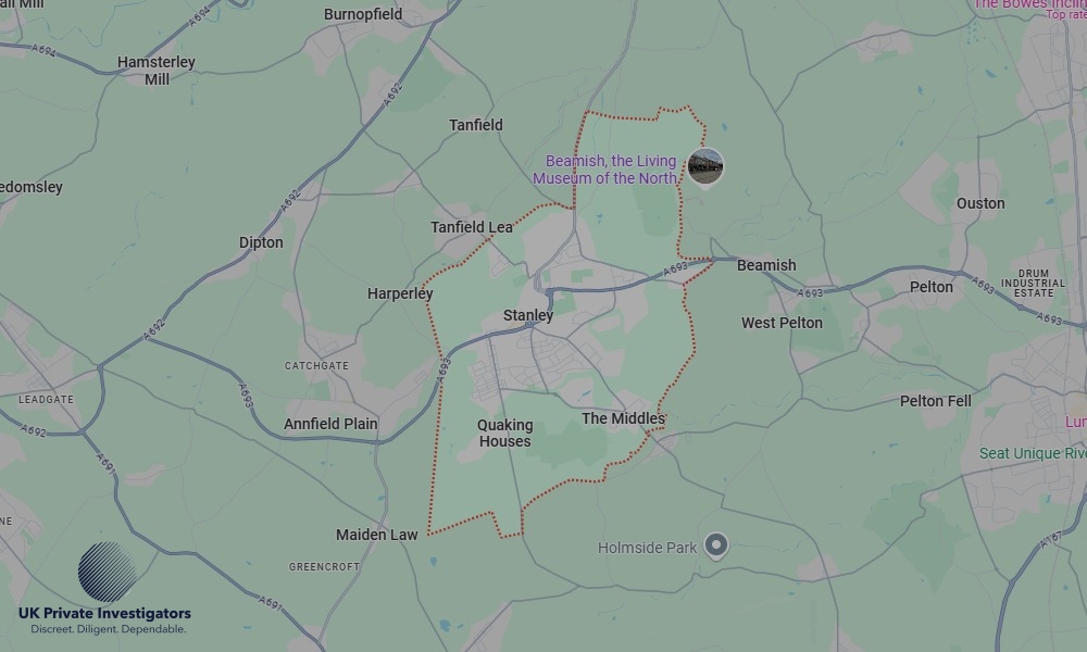 UK Private Investigators - Areas our detectives operate in Stanley