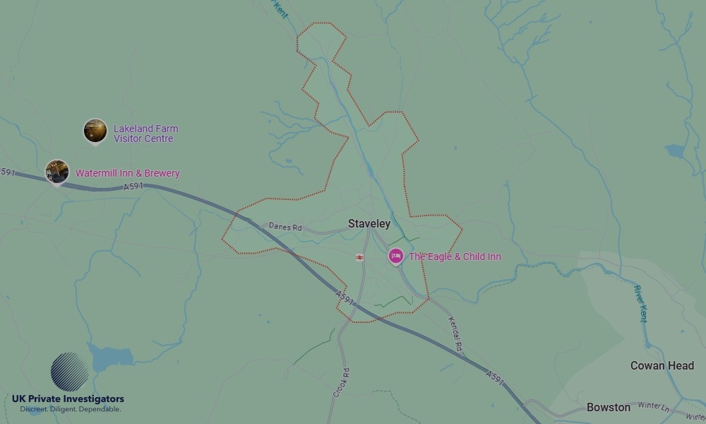 UK Private Investigators - Areas our detectives operate in Staveley