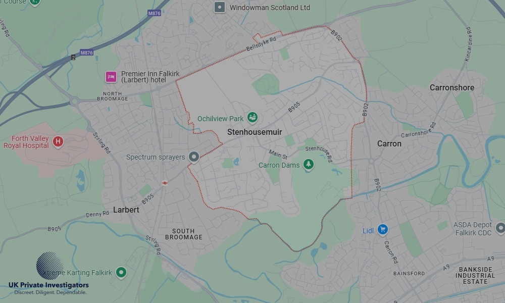 UK Private Investigators - Areas our detectives operate in Stenhousemuir
