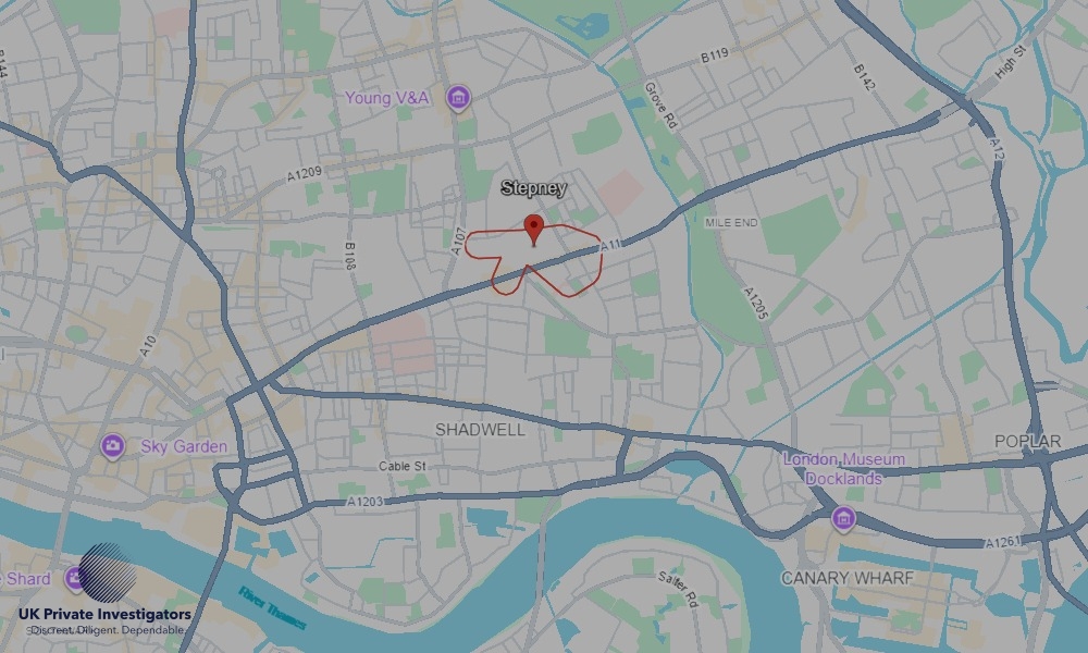 UK Private Investigators - Areas our detectives operate in Stepney