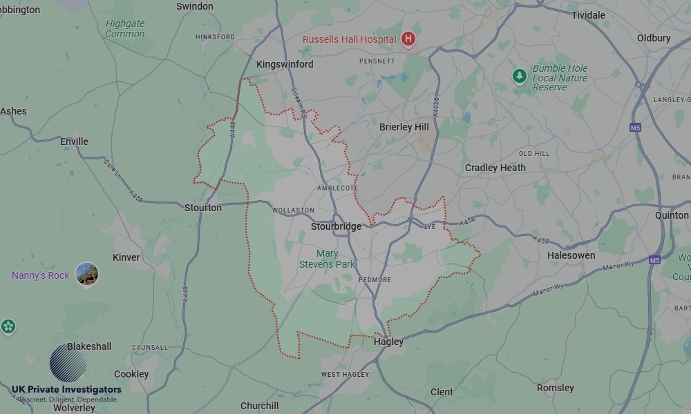 UK Private Investigators - Areas our detectives operate in LoStourbridgendon