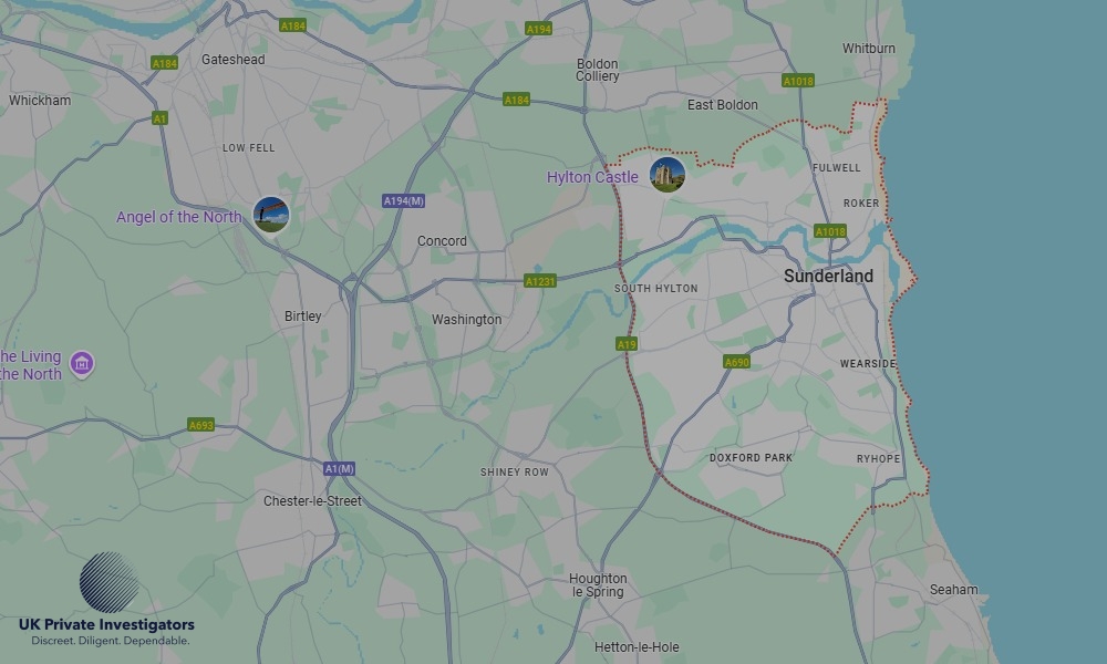 UK Private Investigators - Areas our detectives operate in LoSunderlandndon