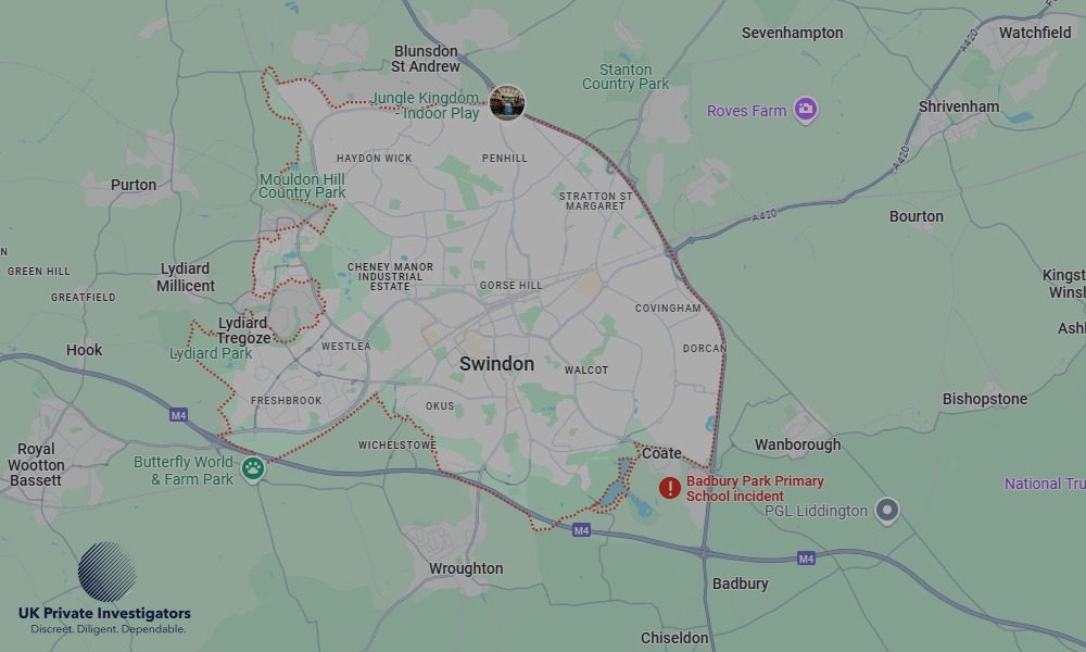 UK Private Investigators - Areas our detectives operate in LoSwindonndon