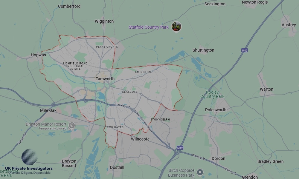 UK Private Investigators - Areas our detectives operate in LoTamworthndon