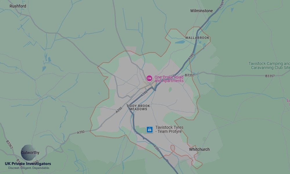 UK Private Investigators - Areas our detectives operate in Tavistock