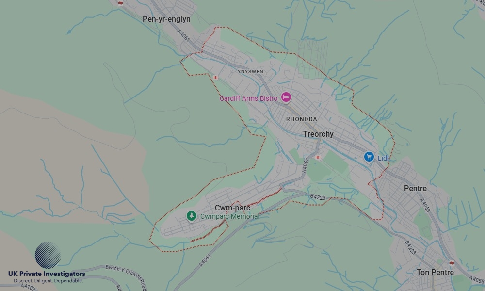 UK Private Investigators - Areas our detectives operate in Treorchy