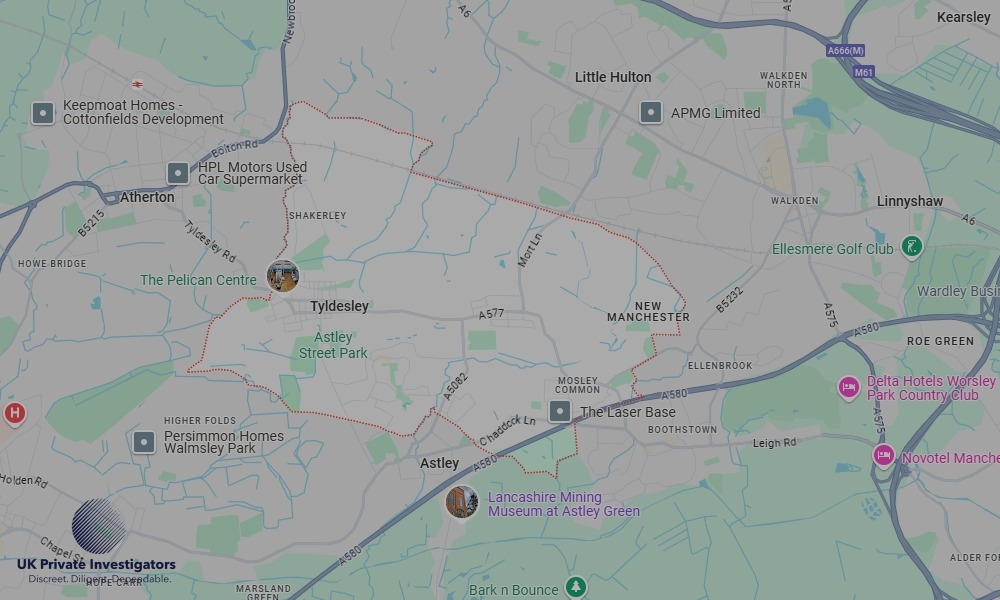 UK Private Investigators - Areas our detectives operate in Tyldesley