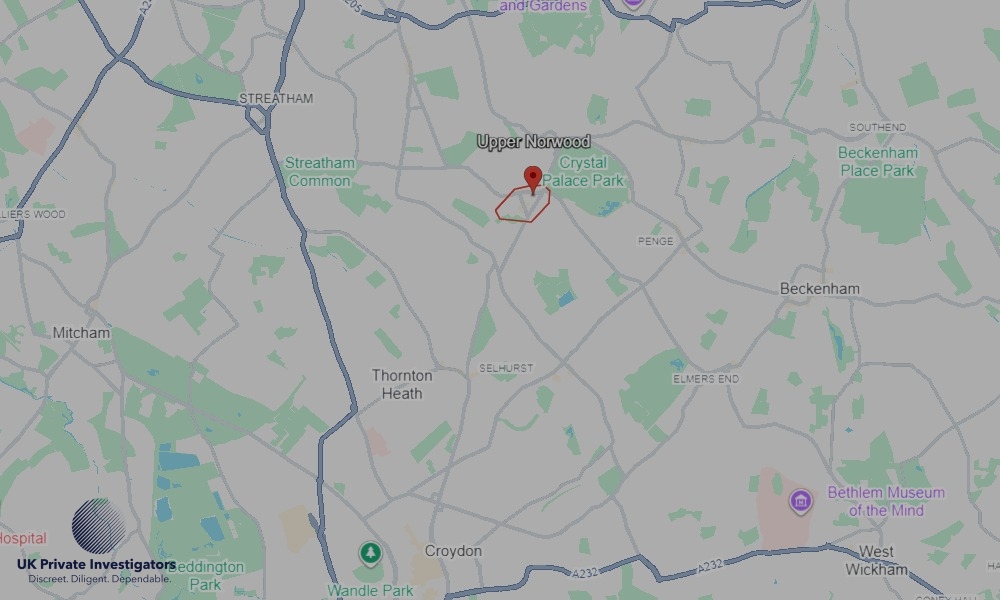 UK Private Investigators - Areas our detectives operate in Upper Norwood