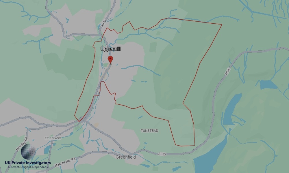UK Private Investigators - Areas our detectives operate in Uppermill