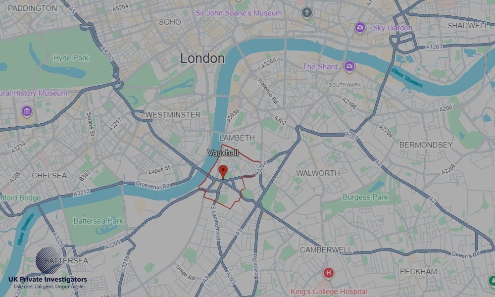 UK Private Investigators - Areas our detectives operate in Vauxhall