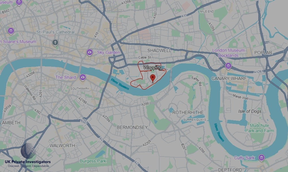 UK Private Investigators - Areas our detectives operate in Wapping