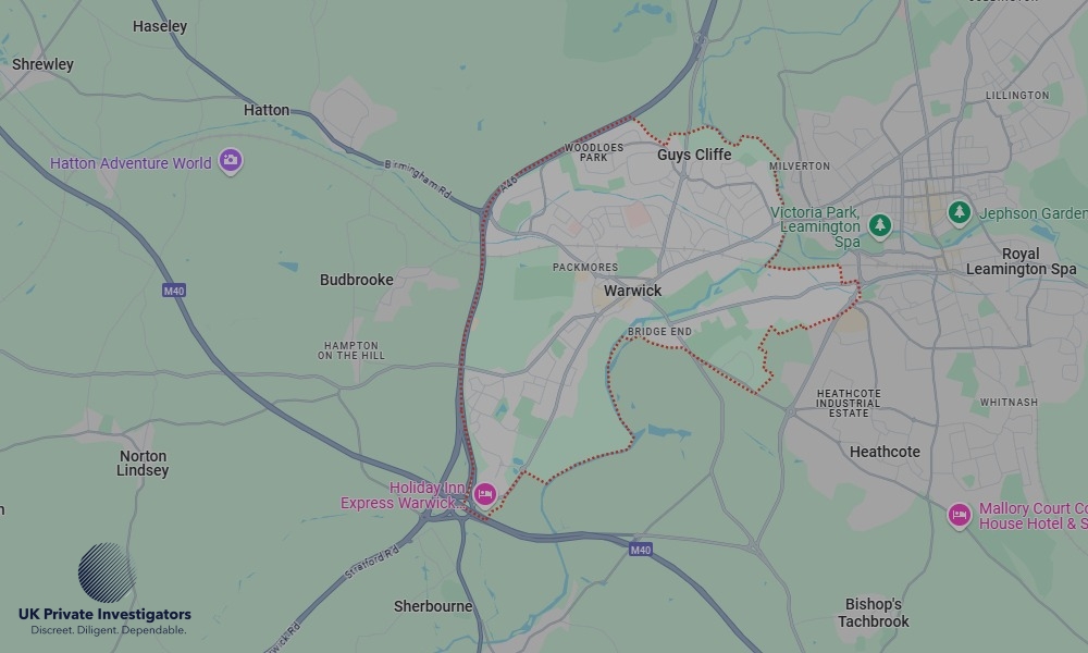 UK Private Investigators - Areas our detectives operate in LoWarwickndon
