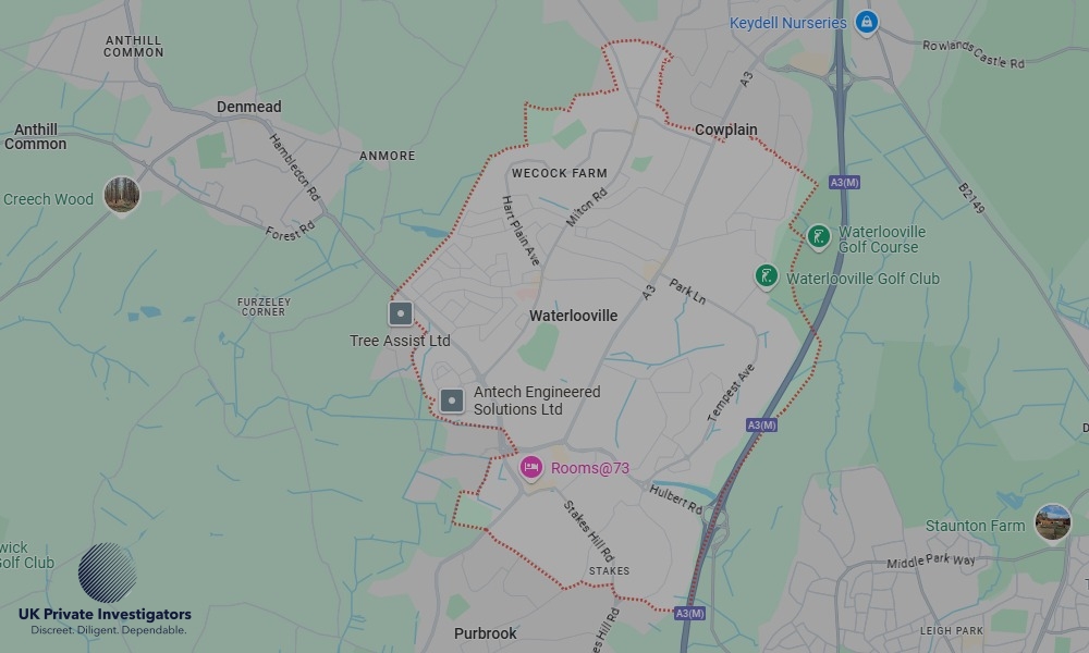 UK Private Investigators - Areas our detectives operate in Waterlooville