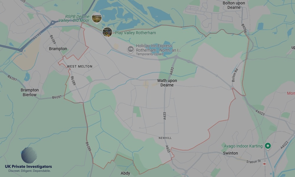 UK Private Investigators - Areas our detectives operate in LoWath-upon-Dearnendon