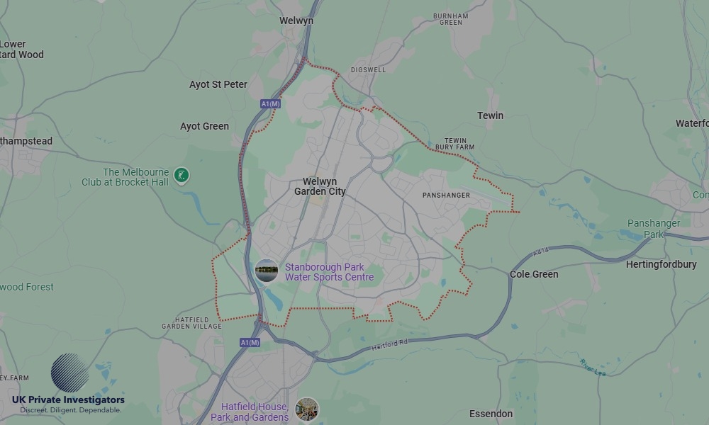 UK Private Investigators - Areas our detectives operate in LoWelwyn Garden Cityndon