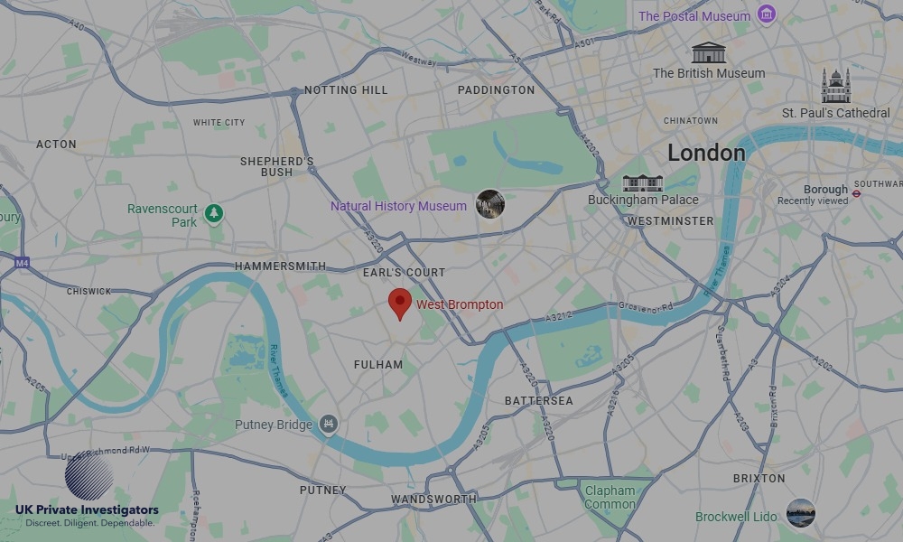 UK Private Investigators - Areas our detectives operate in West Brompton