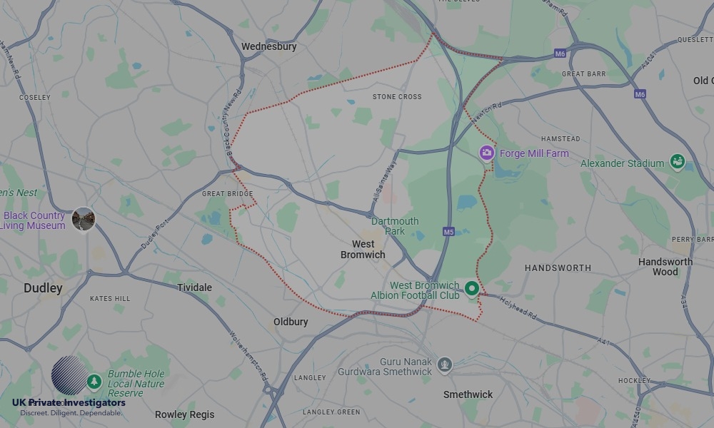 UK Private Investigators - Areas our detectives operate in LoWest Bromwichndon