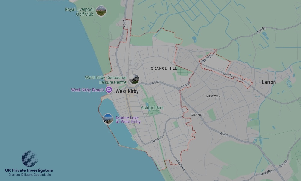 UK Private Investigators - Areas our detectives operate in West Kirby
