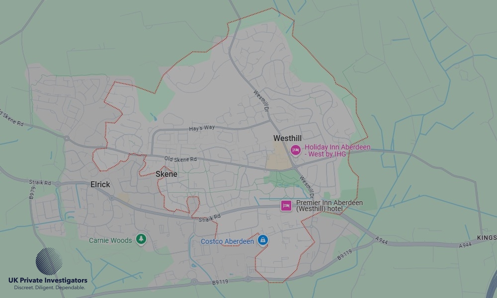 UK Private Investigators - Areas our detectives operate in Westhill