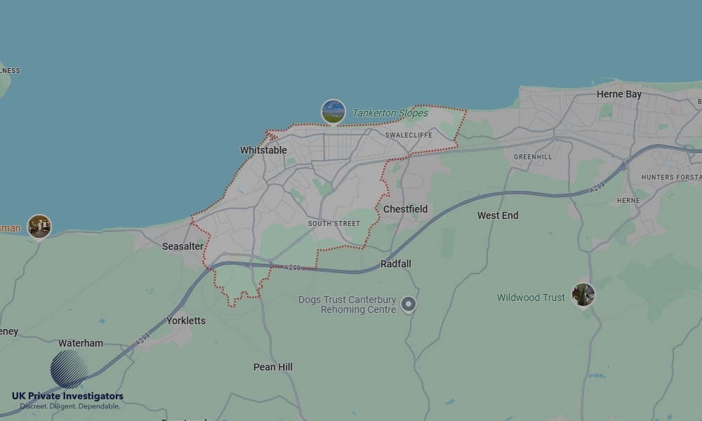 UK Private Investigators - Areas our detectives operate in LoWhitstablendon