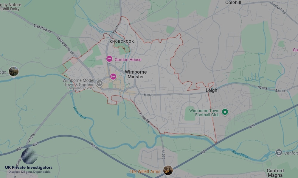 UK Private Investigators - Areas our detectives operate in Wimborne Minster