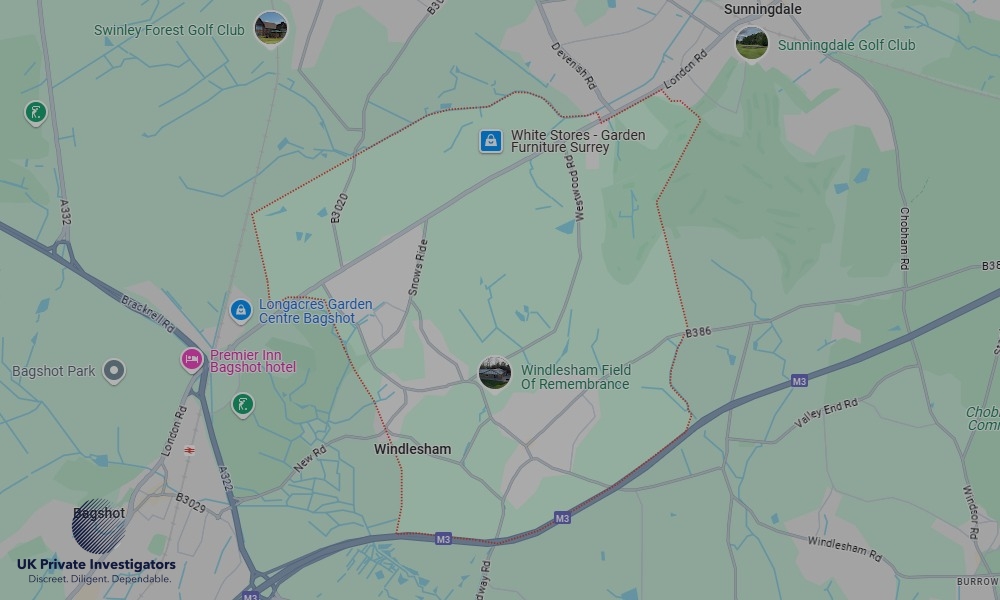 UK Private Investigators - Areas our detectives operate in Windlesham