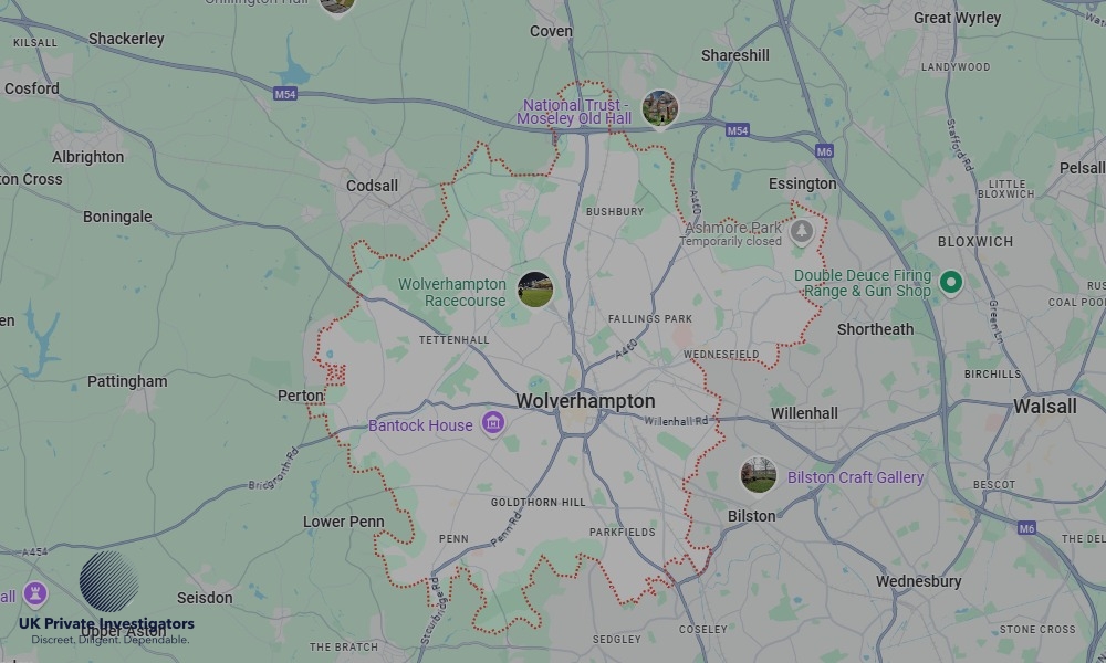 UK Private Investigators - Areas our detectives operate in LoWolverhamptonndon