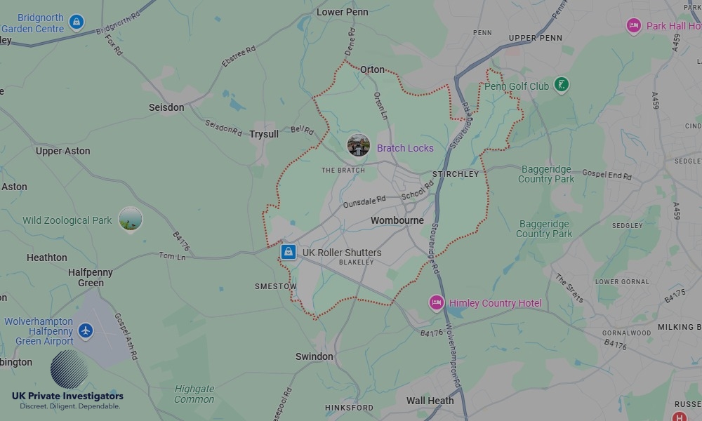 UK Private Investigators - Areas our detectives operate in Wombourne