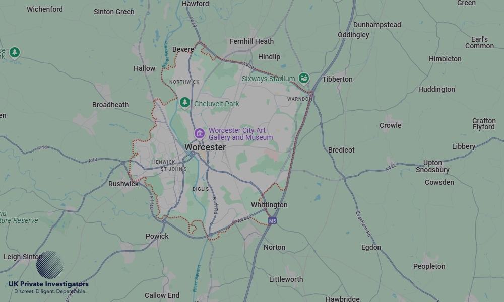 UK Private Investigators - Areas our detectives operate in LoWorcesterndon