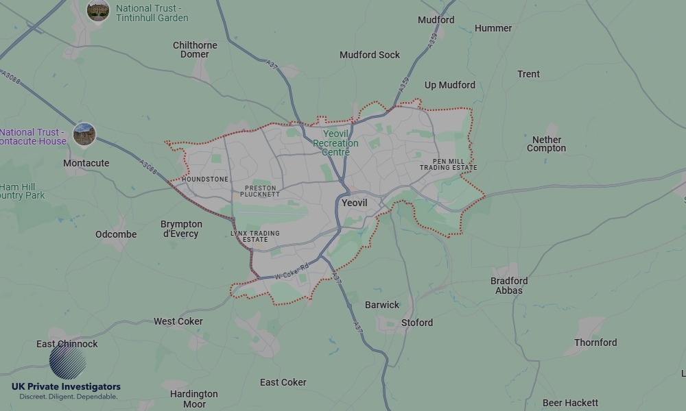 UK Private Investigators - Areas our detectives operate in LoYeovilndon