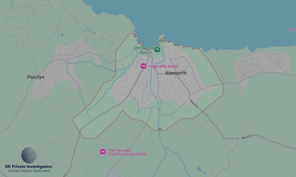 Areas in Aberporth where we serve legal documents 24/7
