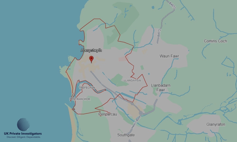 Areas in Aberystwyth where we serve legal documents 24/7