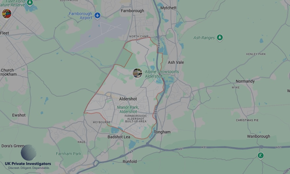 Areas in Aldershot where we serve legal documents 24/7