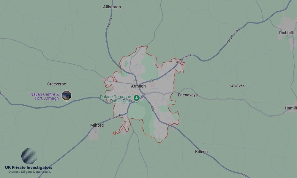 Areas in Armagh where we serve legal documents 24/7