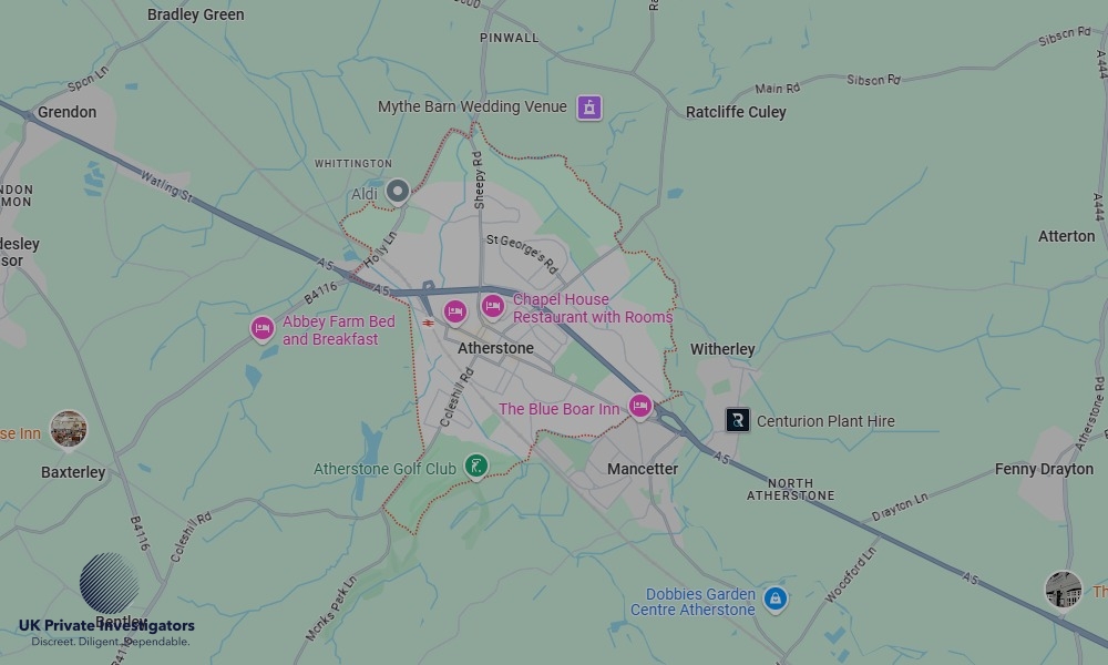 Areas in Atherstone where we serve legal documents 24/7