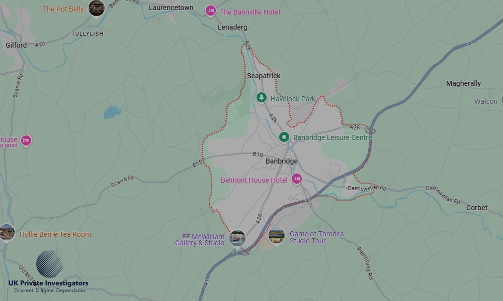 Areas in Banbridge where we serve legal documents 24/7