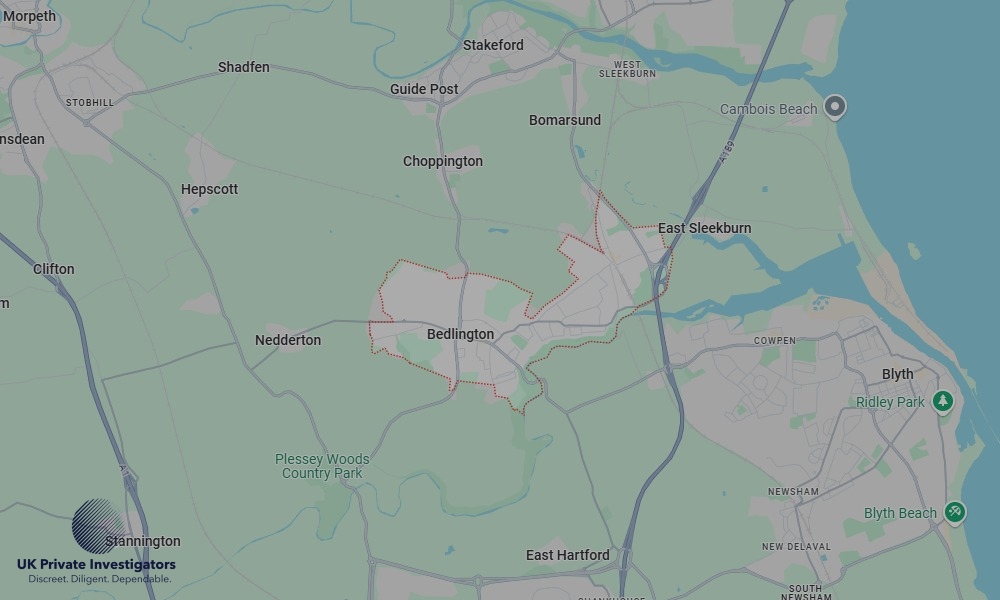 Areas in Bedlington where we serve legal documents 24/7