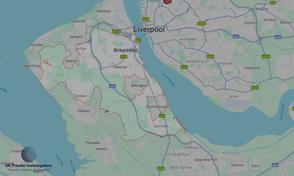 Areas in Birkenhead where we serve legal documents 24/7