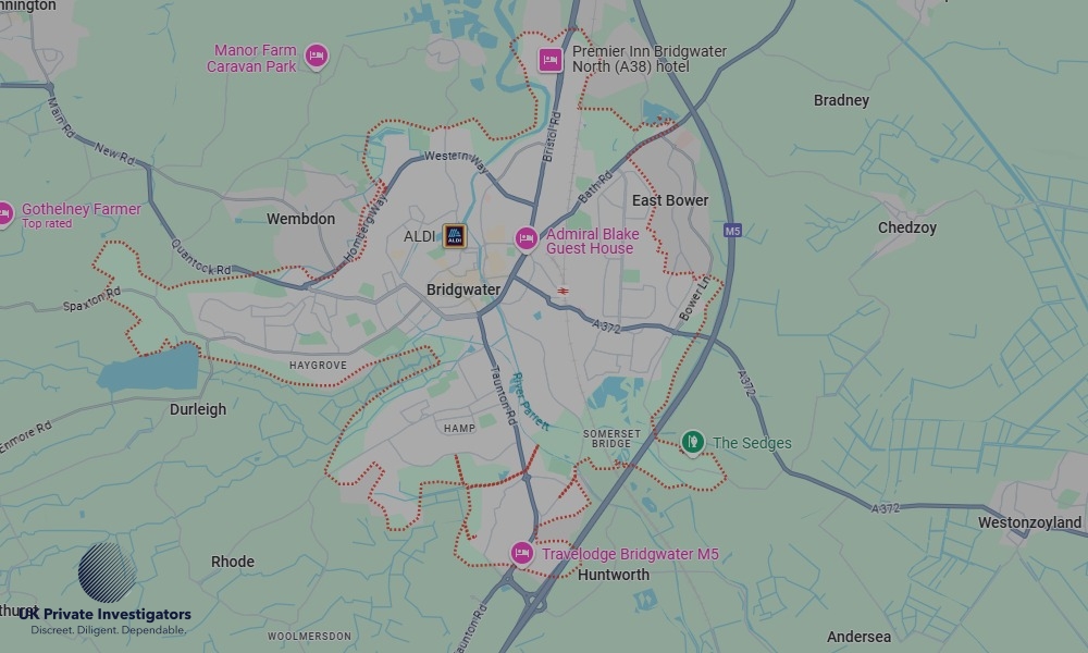 Areas in Bridgwater where we serve legal documents 24/7