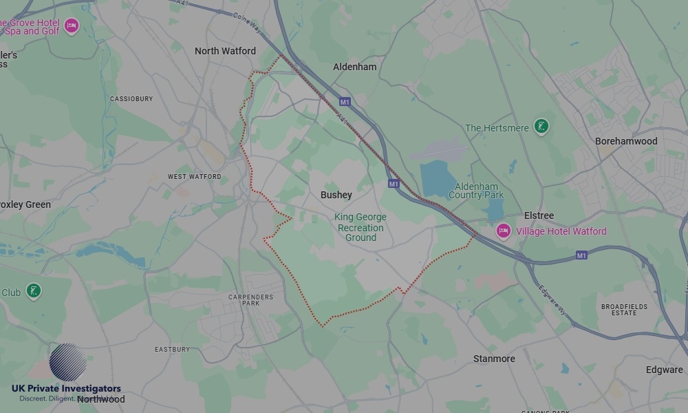 Areas in Bushey where we serve legal documents 24/7