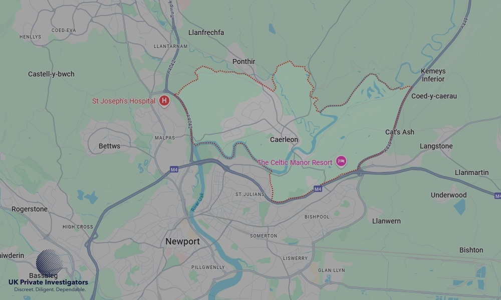 Areas in Caerleon where we serve legal documents 24/7