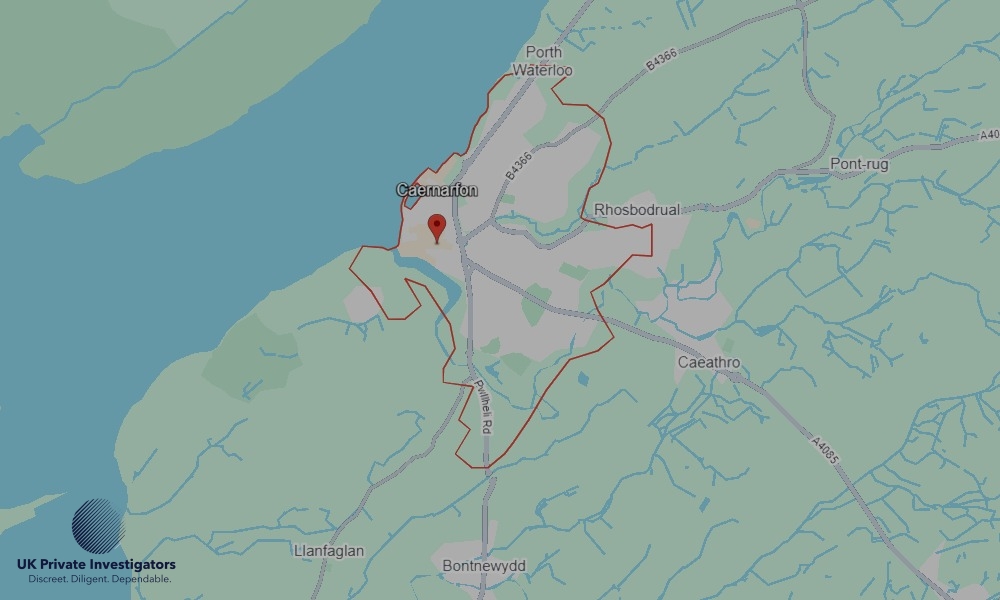 Areas in Caernarfon where we serve legal documents 24/7